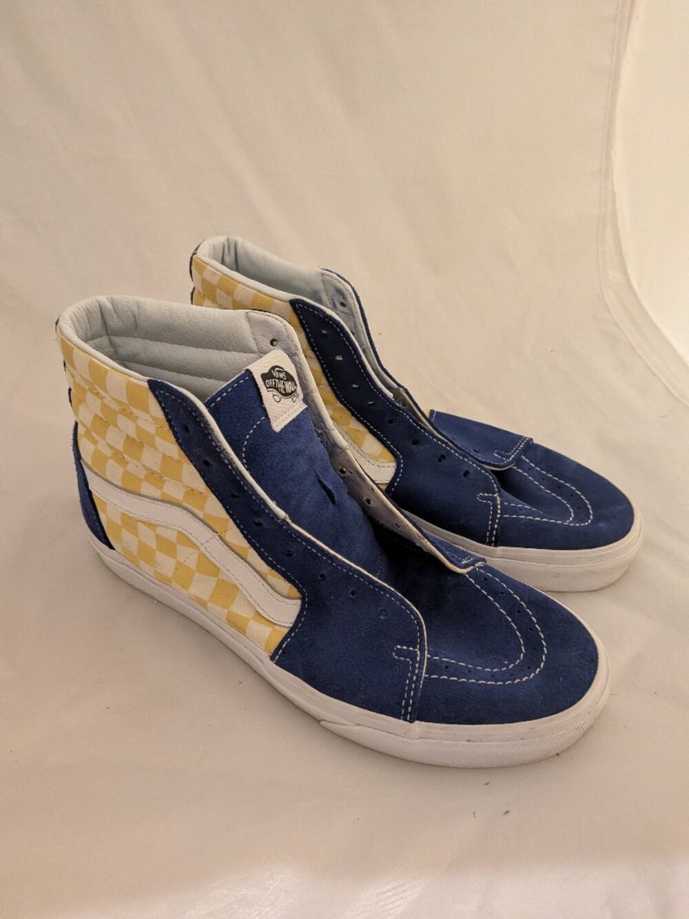 VANS Sk8 High Blue Yellow High Top Skate Shoes Size 9.5 Men’s  11 Women’s